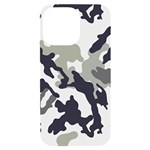 Camo Army Black White iPhone 14 Pro Max Black UV Print Case