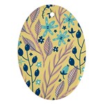 Plants Art Motif Flowers Ornament (Oval)