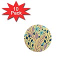 Plants Art Motif Flowers 1  Mini Magnet (10 pack) 