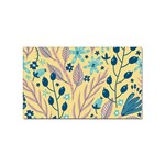 Plants Art Motif Flowers Sticker (Rectangular)