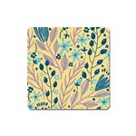 Plants Art Motif Flowers Square Magnet