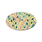 Plants Art Motif Flowers Sticker Oval (100 pack)