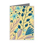 Plants Art Motif Flowers Mini Greeting Card