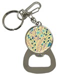 Plants Art Motif Flowers Bottle Opener Key Chain