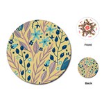 Plants Art Motif Flowers Playing Cards Single Design (Round)