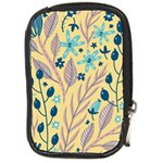 Plants Art Motif Flowers Compact Camera Leather Case