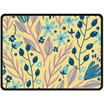 Plants Art Motif Flowers Fleece Blanket (Large)