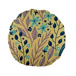 Plants Art Motif Flowers Standard 15  Premium Round Cushions