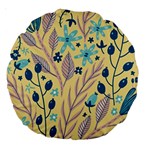 Plants Art Motif Flowers Large 18  Premium Round Cushions