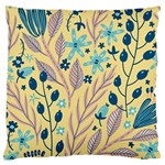 Plants Art Motif Flowers Standard Premium Plush Fleece Cushion Case (One Side)