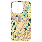 Plants Art Motif Flowers iPhone 14 Pro Black UV Print Case