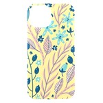 Plants Art Motif Flowers iPhone 15 Black UV Print PC Hardshell Case