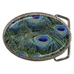 Peacock Feathers Details Belt Buckles