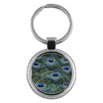 Peacock Feathers Details Key Chain (Round)