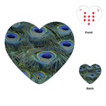 Peacock Feathers Details Playing Cards Single Design (Heart)