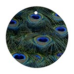 Peacock Feathers Details Round Ornament (Two Sides)