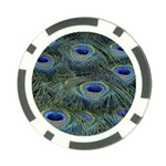 Peacock Feathers Details Poker Chip Card Guard