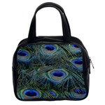 Peacock Feathers Details Classic Handbag (Two Sides)