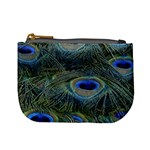 Peacock Feathers Details Mini Coin Purse