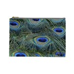 Peacock Feathers Details Cosmetic Bag (Large)