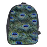 Peacock Feathers Details School Bag (Large)