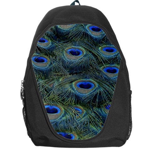 Peacock Feathers Details Backpack Bag from ArtsNow.com Front