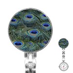 Peacock Feathers Details Stainless Steel Nurses Watch