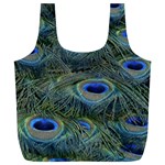 Peacock Feathers Details Full Print Recycle Bag (XL)