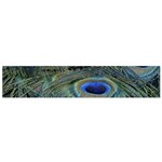 Peacock Feathers Details Small Premium Plush Fleece Scarf