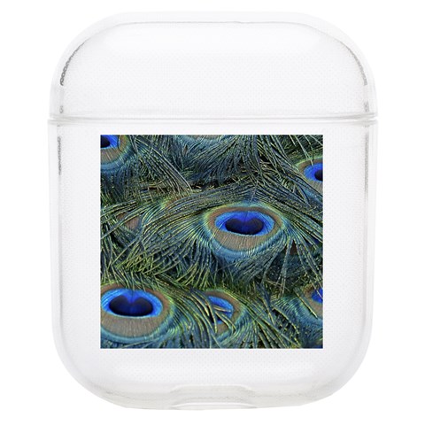 Peacock Feathers Details Soft TPU AirPods 1/2 Case from ArtsNow.com Front