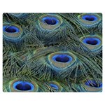 Peacock Feathers Details Premium Plush Fleece Blanket (Medium)