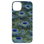 Peacock Feathers Details iPhone 14 Plus Black UV Print Case