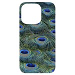 Peacock Feathers Details iPhone 14 Pro Black UV Print Case