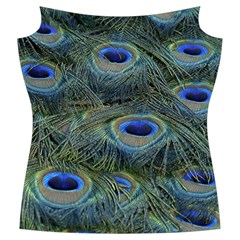 Peacock Feathers Details Women s Cut Out Long Sleeve T Front