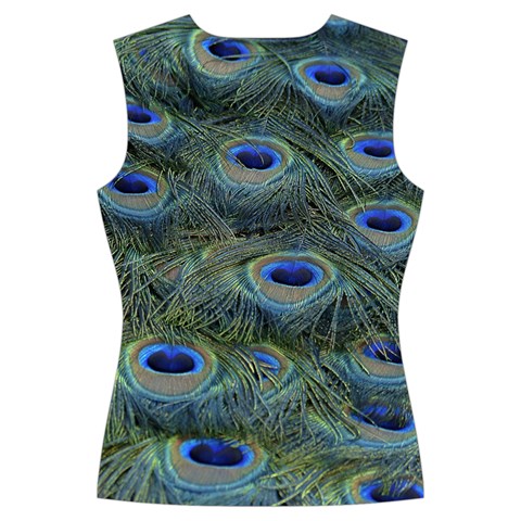 Peacock Feathers Details Women s Cut Out Long Sleeve T Back