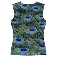 Peacock Feathers Details Women s Cut Out Long Sleeve T Back