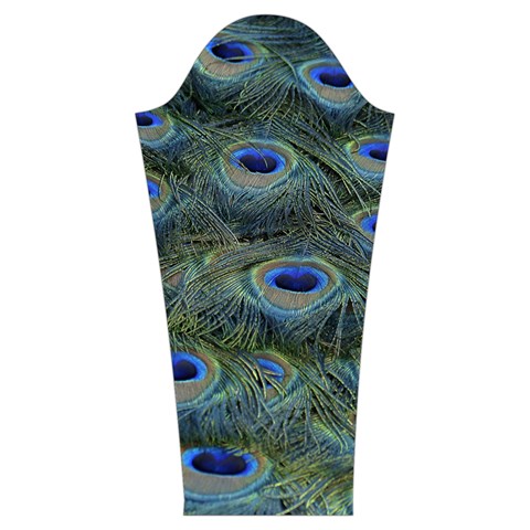 Peacock Feathers Details Women s Cut Out Long Sleeve T Sleeve Left