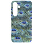 Peacock Feathers Details Samsung Galaxy S24 6.2 Inch Black TPU UV Case