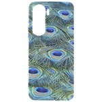 Peacock Feathers Details Samsung Galaxy S24 Plus 6.7 Inch Black TPU UV Case