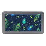 Texture Pattern Green Feather Yellow Peacock Memory Card Reader (Mini)