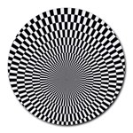 Circles Checkered Abstract Abstraction Art Round Mousepad