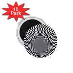 Circles Checkered Abstract Abstraction Art 1.75  Magnets (10 pack) 