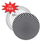 Circles Checkered Abstract Abstraction Art 2.25  Buttons (10 pack) 