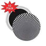 Circles Checkered Abstract Abstraction Art 2.25  Magnets (10 pack) 