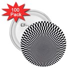 Circles Checkered Abstract Abstraction Art 2.25  Buttons (100 pack) 