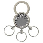 Circles Checkered Abstract Abstraction Art 3-Ring Key Chain