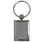 Circles Checkered Abstract Abstraction Art Key Chain (Rectangle)