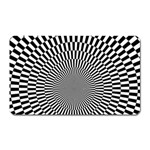 Circles Checkered Abstract Abstraction Art Magnet (Rectangular)