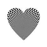 Circles Checkered Abstract Abstraction Art Heart Magnet