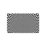 Circles Checkered Abstract Abstraction Art Magnet (Name Card)